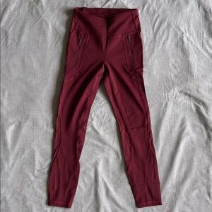 Lululemon Athletica Dark Red Leggings